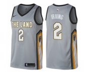 Men's Nike Cleveland Cavaliers #2 Kyrie Irving Swingman Gray NBA Jersey - City Edition