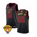 Men's Nike Cleveland Cavaliers #22 Larry Nance Jr. Authentic Black 2018 NBA Finals Bound NBA Jersey Statement Edition