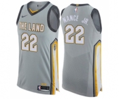 Men's Nike Cleveland Cavaliers #22 Larry Nance Jr. Authentic Gray NBA Jersey - City Edition