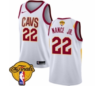 Men's Nike Cleveland Cavaliers #22 Larry Nance Jr. Authentic White 2018 NBA Finals Bound NBA Jersey - Association Edition