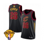 Men's Nike Cleveland Cavaliers #26 Kyle Korver Authentic Black 2018 NBA Finals Bound NBA Jersey Statement Edition