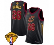 Men's Nike Cleveland Cavaliers #26 Kyle Korver Authentic Black 2018 NBA Finals Bound NBA Jersey Statement Edition