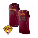 Men's Nike Cleveland Cavaliers #26 Kyle Korver Authentic Maroon 2018 NBA Finals Bound NBA Jersey - Icon Edition