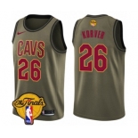 Men's Nike Cleveland Cavaliers #26 Kyle Korver Swingman Green Salute to Service 2018 NBA Finals Bound NBA Jersey