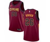 Men's Nike Cleveland Cavaliers #26 Kyle Korver Swingman Maroon Road NBA Jersey - Icon Edition