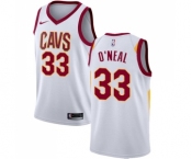 Men's Nike Cleveland Cavaliers #33 Shaquille O'Neal Authentic White Home NBA Jersey - Association Edition