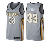 Men's Nike Cleveland Cavaliers #33 Shaquille O'Neal Swingman Gray NBA Jersey - City Edition