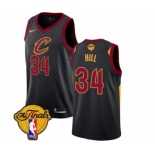 Men's Nike Cleveland Cavaliers #34 Tyrone Hill Authentic Black 2018 NBA Finals Bound NBA Jersey Statement Edition