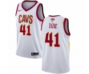 Men's Nike Cleveland Cavaliers #41 Ante Zizic Authentic White 2018 NBA Finals Bound NBA Jersey - Association Edition