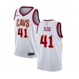 Men's Nike Cleveland Cavaliers #41 Ante Zizic Authentic White NBA Jersey - Association Edition