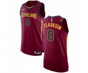 Men's Nike Cleveland Cavaliers #8 Jordan Clarkson Authentic Maroon NBA Jersey - Icon Edition