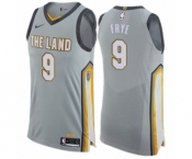 Men's Nike Cleveland Cavaliers #9 Channing Frye Authentic Gray NBA Jersey - City Edition