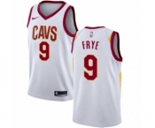 Men's Nike Cleveland Cavaliers #9 Channing Frye Authentic White NBA Jersey - Association Edition