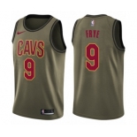 Men's Nike Cleveland Cavaliers #9 Channing Frye Swingman Green Salute to Service NBA Jersey