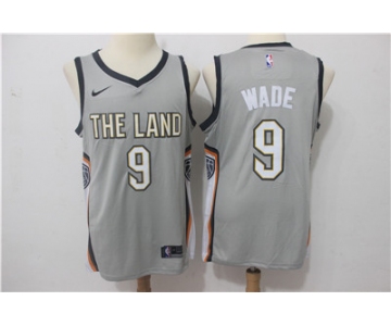 Nike Cavaliers #9 Dwyane Wade Gray Nike City Edition Swingman Jersey