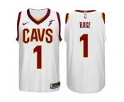 Nike NBA Cleveland Cavaliers #1 Derrick Rose Jersey 2017-18 New Season White Jersey