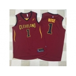 Nike NBA Cleveland Cavaliers #1 Derrick Rose Jersey 2017-18 New Season Wine Red Jersey