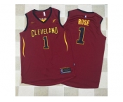 Nike NBA Cleveland Cavaliers #1 Derrick Rose Jersey 2017-18 New Season Wine Red Jersey