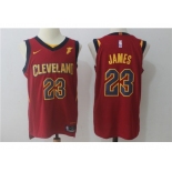 Nike NBA Cleveland Cavaliers #23 LeBron James Jersey 2017-18 New Season Wine Red Jersey