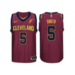 Nike NBA Cleveland Cavaliers #5 J.R. Smith Jersey 2017-18 New Season Wine Red Jersey