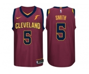 Nike NBA Cleveland Cavaliers #5 J.R. Smith Jersey 2017-18 New Season Wine Red Jersey