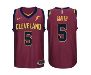 Nike NBA Cleveland Cavaliers #5 J.R. Smith Jersey 2017-18 New Season Wine Red Jersey