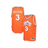 adidas Cleveland Cavaliers #3 Derrick Williams Orange Hardwood Classics Swingman Jersey