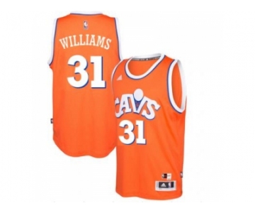 adidas Cleveland Cavaliers #31 Deron Williams Orange Hardwood Classics Swingman Jersey