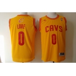 nba cleveland cavaliers #0 love yellow[revolution 30 swingman]