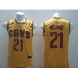 nba cleveland cavaliers #21 wiggins yellow[revolution 30 swingman]