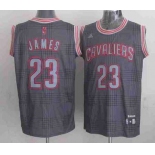 nba cleveland cavaliers #23 james black-grey[2012]