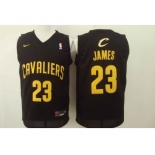 nba cleveland cavaliers #23 james black with yellow[Nike Logo]