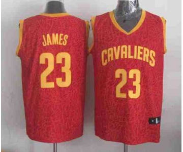 nba cleveland cavaliers #23 james red leopard print