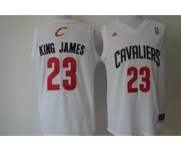 nba cleveland cavaliers #23 king james white[revolution 30 swingman]