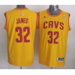 nba cleveland cavaliers #32 james yellow[revolution 30 swingman]