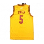 nba cleveland cavaliers #5 smith yellow[revolution 30 swingman]