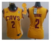 NBA Women Cavaliers #2 Kyrie Irving Gold Alternate The Champions Patch Stitched Jerseys