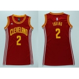 NBA Women Cavaliers #2 Kyrie Irving Red Dress Stitched Jerseys