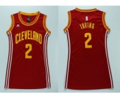 NBA Women Cavaliers #2 Kyrie Irving Red Dress Stitched Jerseys