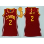 NBA Women Cavaliers #2 Kyrie Irving Red The Champions Patch Dress Stitched Jerseys