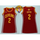 NBA Women Cavaliers #2 Kyrie Irving Red The Finals Patch Dress Stitched Jerseys