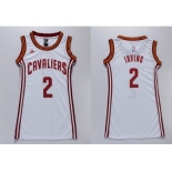 NBA Women Cavaliers #2 Kyrie Irving White Dress Stitched Jerseys