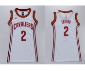 NBA Women Cavaliers #2 Kyrie Irving White Dress Stitched Jerseys