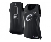 Women Nike Cleveland Cavaliers #0 Kevin Love Black NBA Jordan Swingman 2018 All-Star Game Jersey