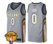 Women's Nike Cleveland Cavaliers #0 Kevin Love Swingman Gray 2018 NBA Finals Bound NBA Jersey - City Edition