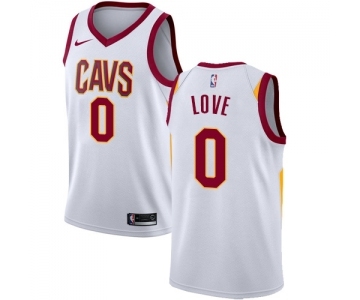 Women's Nike Cleveland Cavaliers #0 Kevin Love Swingman White Home NBA Jersey - Association Edition