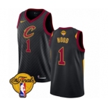 Women's Nike Cleveland Cavaliers #1 Rodney Hood Authentic Black 2018 NBA Finals Bound NBA Jersey Statement Edition