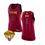 Women's Nike Cleveland Cavaliers #1 Rodney Hood Authentic Maroon 2018 NBA Finals Bound NBA Jersey - Icon Edition