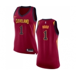 Women's Nike Cleveland Cavaliers #1 Rodney Hood Authentic Maroon NBA Jersey - Icon Edition