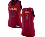 Women's Nike Cleveland Cavaliers #1 Rodney Hood Authentic Maroon NBA Jersey - Icon Edition